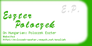 eszter poloczek business card